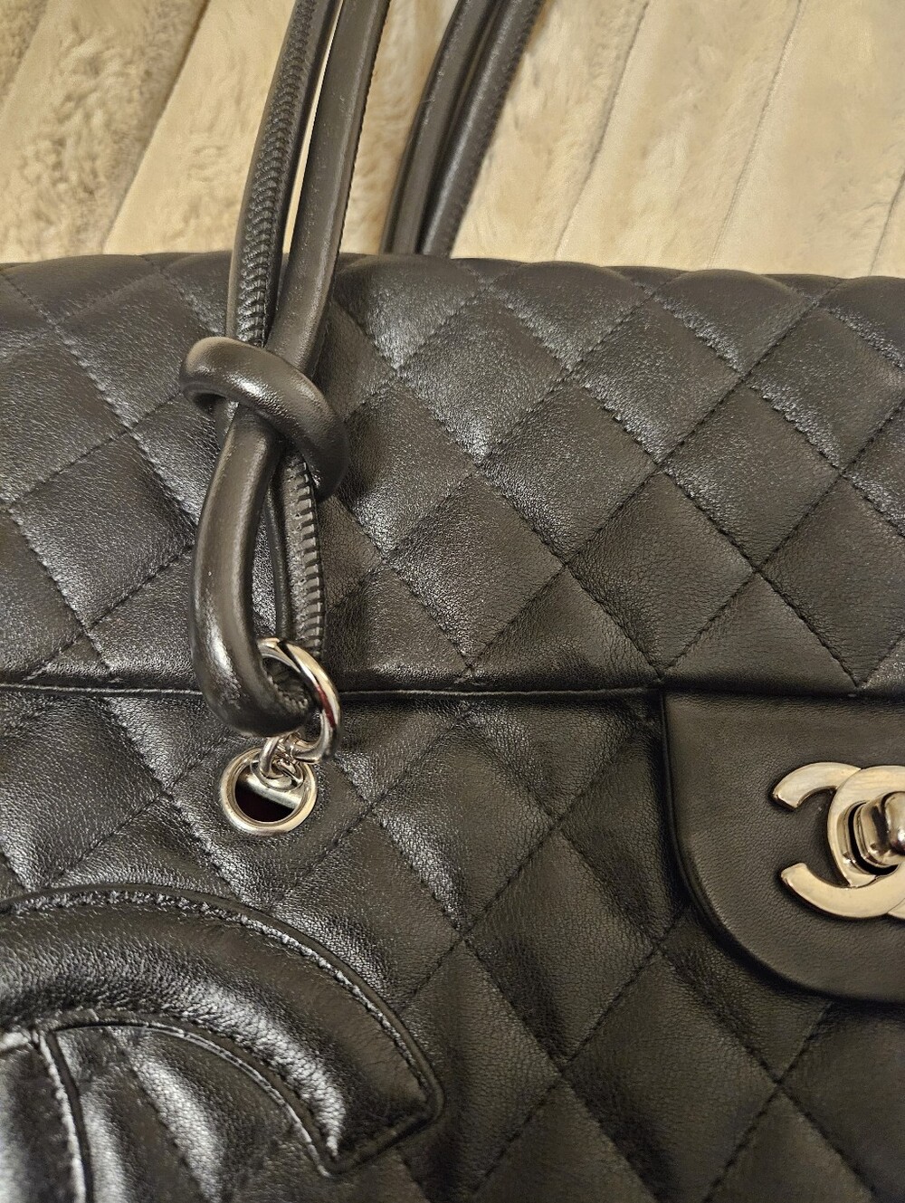 CHANEL Ligne Cambon Black Quilted Leather Flap Bag - Picture 8 of 12
